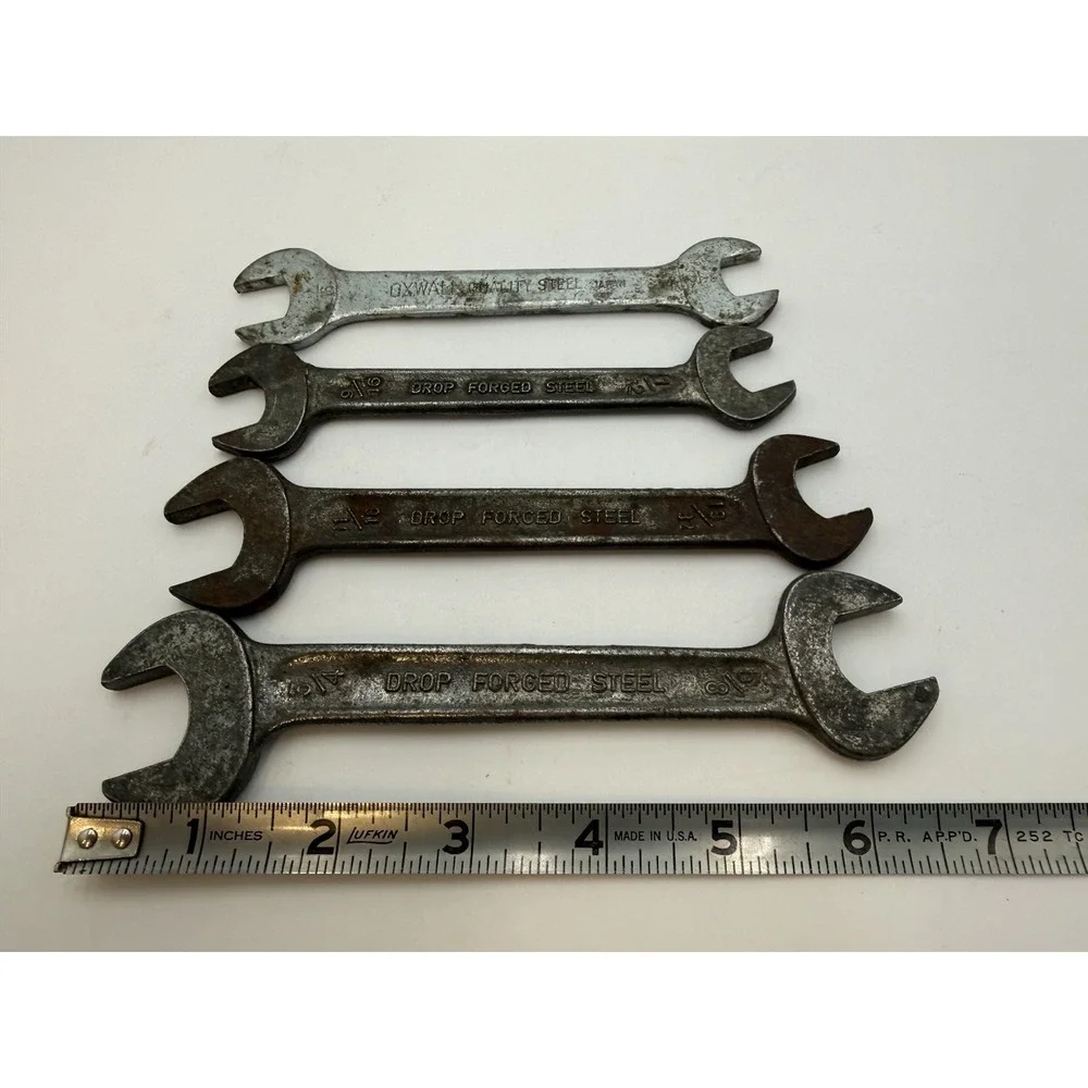 Vintage Open End Wrench Set 4pc West‎ Germany Japan Drop Forged Steel